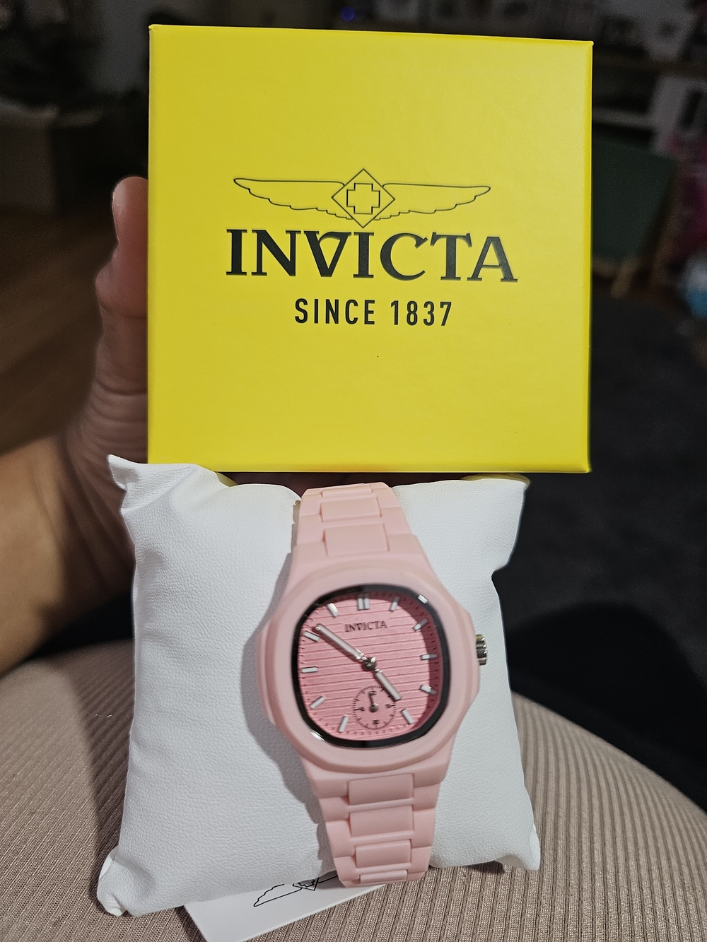 Invicta Women’s Pink Silicone Watch with Pink Dial